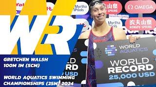 GRETCHEN WALSH Does It Again in the Women's 100 Individual Medley at Swimming Championships 2024