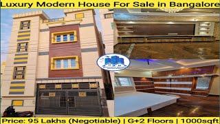 Luxury Modern House For Sale in Bangalore | G+2 Floors | Price:95 Lakhs | @SPC_Realestate_Bangalore