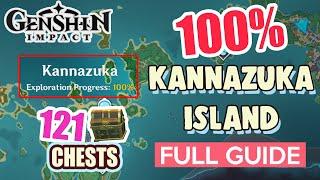 How to: Kannazuka Island 100% FULL Exploration ⭐  ALL CHESTS GUIDE 【 Genshin Impact 】