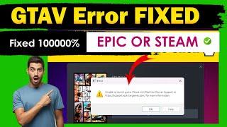 Unable to launch game please visit rockstar games support GTA V Error - 100% Fix