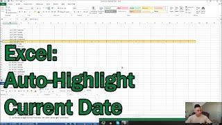 Excel: Auto-Highlight Current Date (conditional formatting).