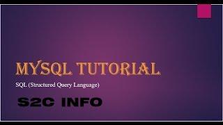 SQL Tutorial ON XAMPP SERVER