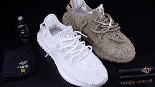 How To Clean Yeezy 350 V2 Cream White vs Mud - Crep Protect Cure - EXTREME TEST