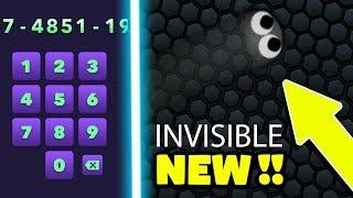 SLITHER.IO NEW INVISIBLE NINJA SKIN - CODE UNLIMITED MASS SLITHERIO