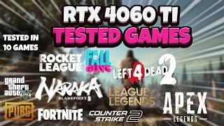 RTX 4060 Ti + i5 12400f | Test in 10 games in 2024 at 1080p | RTX 4060Ti Gaming Gameplay