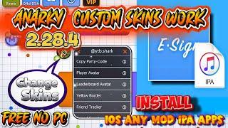 ESIGN UPDATE INSTALL ANY IPA FILES IOS&AGARIO 2.28.4(Custom skins work)