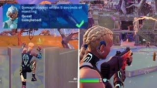 Damage players within 5 seconds of Mantling in Fortnite Week 2 Quest