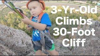 3-Yr-Old Climbs 30-Foot Cliff