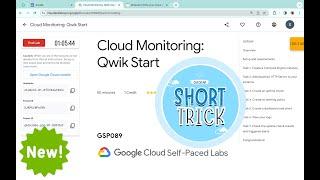 [NEW 2023] Cloud Monitoring: Qwik Start || #qwiklabs || #GSP089 ||  [With Explanation️]