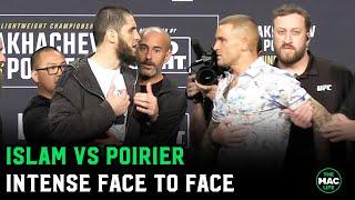 Islam Makhachev vs. Dustin Poirier INTENSE Face To Face