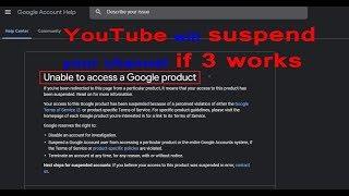 Youtube Channel will suspended. By DMT BD