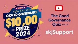 Good Governance Quiz 2024 | 10KMoney Prize | Mygov Quiz 2024 #quiz #skjsupport