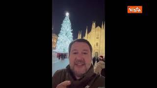 Gli auguri di Salvini dal Duomo di Milano