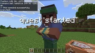 how to do quests with npcs in minecraft bedrock