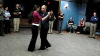 Robin and Vanja dance a demo tango for Yale Tango Club Beginner Class