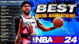 the BEST DUNKS + LAYUP PACKAGE for EVERY BUILD in NBA 2K24...