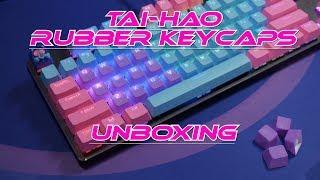 Tai-Hao Purple Rubber Keycaps Backlit Unboxing