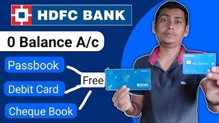 HDFC Bank Zero Balance Account opening | HDFC Bank minor zero balance account Features & Benefit