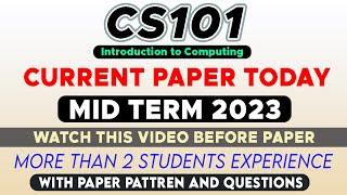 CS101 Midterm currently paper 2023 | The Merciful Academy