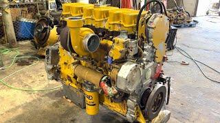 Converting a Caterpillar 3406E Diesel Engine to a Different Application and Test Running It