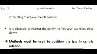 Horizontal jaw relation