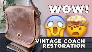 BEFORE & AFTER HANDBAG REHAB Vintage COACH Legacy Companion 9076 Restoration