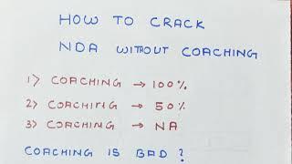 Crack NDA without Coaching | 3 Steps to Crack NDA