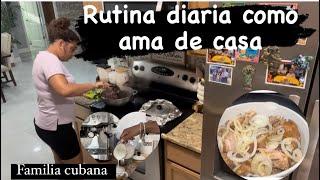 Rutina de una ama de casa cubana Tareas domésticas / Rica comida cubana #familiacubana