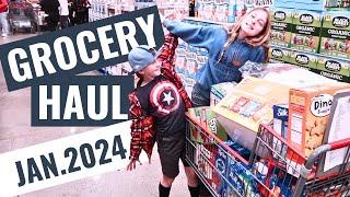 January 2024 MONTHLY Grocery Haul! | SMALL BUDGET GROCERY HAUL!