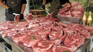 초대형 스테이크, 기버터 스테이크! 인기 스테이크 모음 / giant steak, amazing boiled butter steak - korean street food