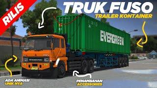 RILISTRUK FUSO FN TRAILER KONTAINER || MOD BUSSID