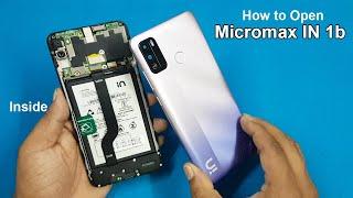 How to open Micromax IN 1b Back Panel & Disconnect Battery / Fingerprint Sensor Disassembly