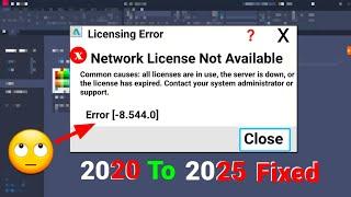 How do I fix Autodesk "Network License Not Available Error [-8.544.0]" AutoCAD 2025 to 2020?