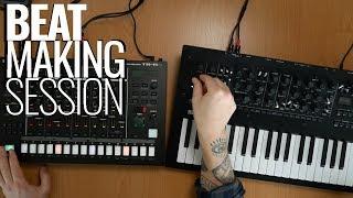 Roland TR8S + Korg Minilogue XD - Making a hiphop beat! #TSR19