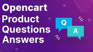 OpenCart Product Question Answer Plugin - Working Overview