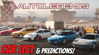 Auto Legends Car List & Predictions!