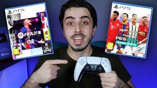 FIFA 21 ve PES 2021 PLAYSTATION 5 OYNANIŞ TESTİ // MENÜLER, KARİYER MODU ve YENİ DUALSENSE İLE MAÇ!