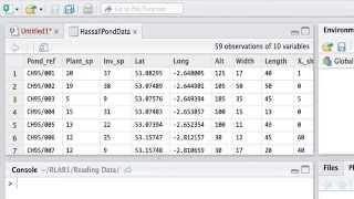 Reading and Writing Data Files in Rstudio