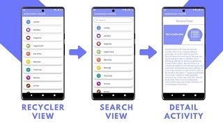 RecyclerView with SearchView and Detailed Activity in Android Studio using Kotlin | Source Code