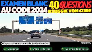 Test au code de la route 2024 - 40 Questions à l'Examen blanc du permis de conduire + Réponses