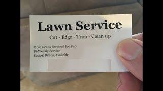 How To Advertise / Grow My Lawn Service Business -  Business Cards