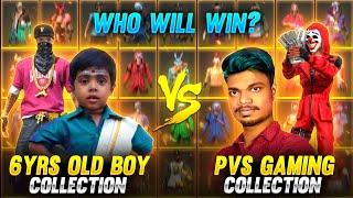 6 Year Old Boy vs PVS GAMING!! Collection Battle With Tamilnadu Funny Small Kid  Tricks Tamil