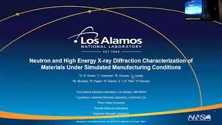 Neutron & High Energy X-ray Diffraction Characterization of Materials by Dr. Donald W. Brown