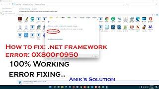 Install .Net Framework 3.5 on Windows 10/11 || Error 0x800f0950 || Easy Fix! || Latest Video 2021||