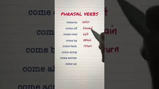 English Review - Phrasal Verbs with Come #phrasalverbs #english #learnenglish #vocabulary #education