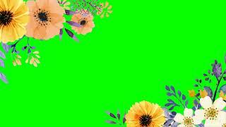 Frame Flowers / Moldura de Flores - Green Screen / Chroma Key