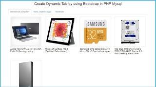 Create Dynamic Tabs by using Bootstrap in PHP Mysql