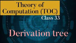 Derivation tree or Parse tree in context free grammar || TOC in Telugu