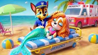 SKYE Mermaid Is Sick?! CHASE Please Help!! Very Sad Story | Paw Patrol Ultimate Rescue | Rainbow 3