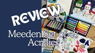 Review | @meedenarts  Set of 48 Acrylics for Beginners! Save 40% in December 2024 